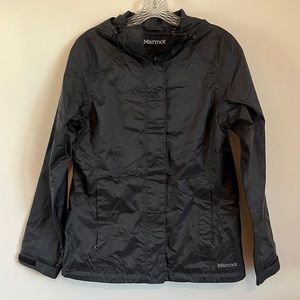 Marmot Black PreCip Rain Windbreaker Jacket Size Small